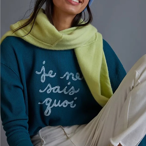 Anthropologie Long-Sleeve Waffle - Picture 4 of 4